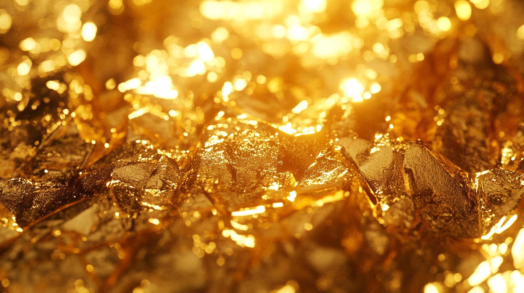 Radiant gold shimmers, its surface alive with light, an embodiment of luxury and brilliance, captivating the eye with its warm glow. photo