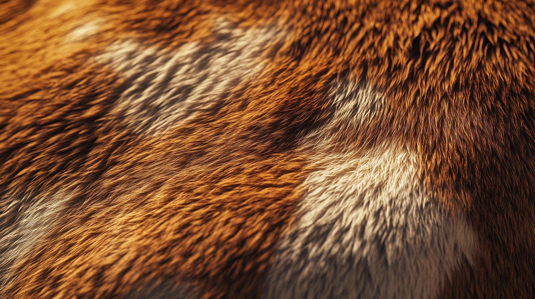 Detailed closeup of animal fur with mixed brown and cream colors. Soft, textured and visually interesting, offering a tactile experience. photo
