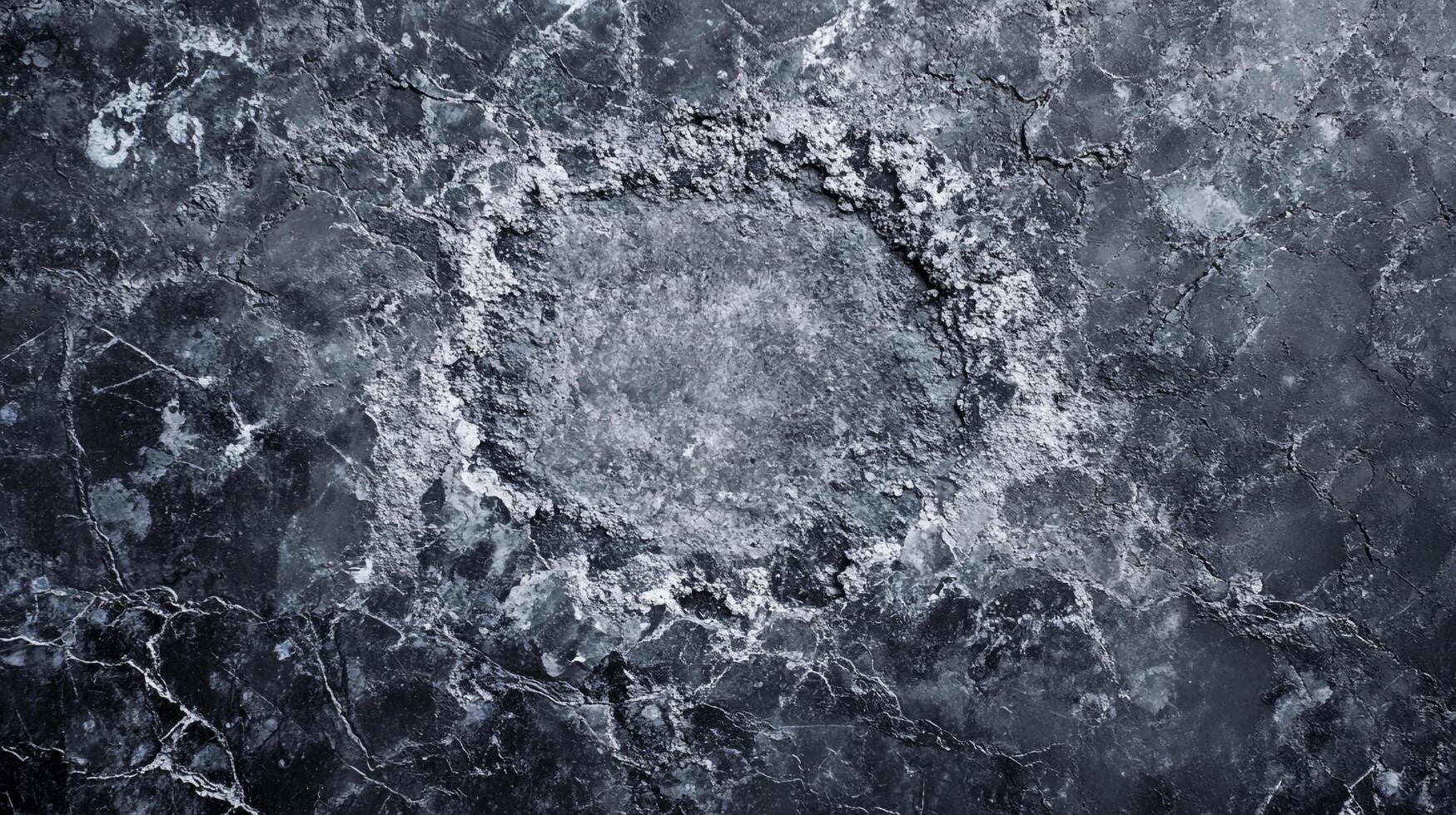 High-contrast, abstract rock wall with an aged, cratered texture. The stone surface, worn by time, showcases natural patterns. photo