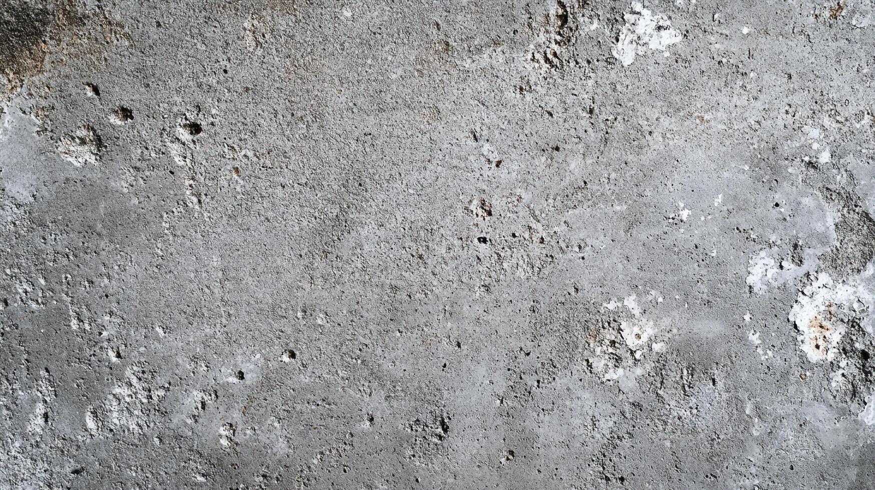 Abstract weathered concrete texture showcases wear and imperfections with varying tonal changes and surface disruptions on the surface. photo