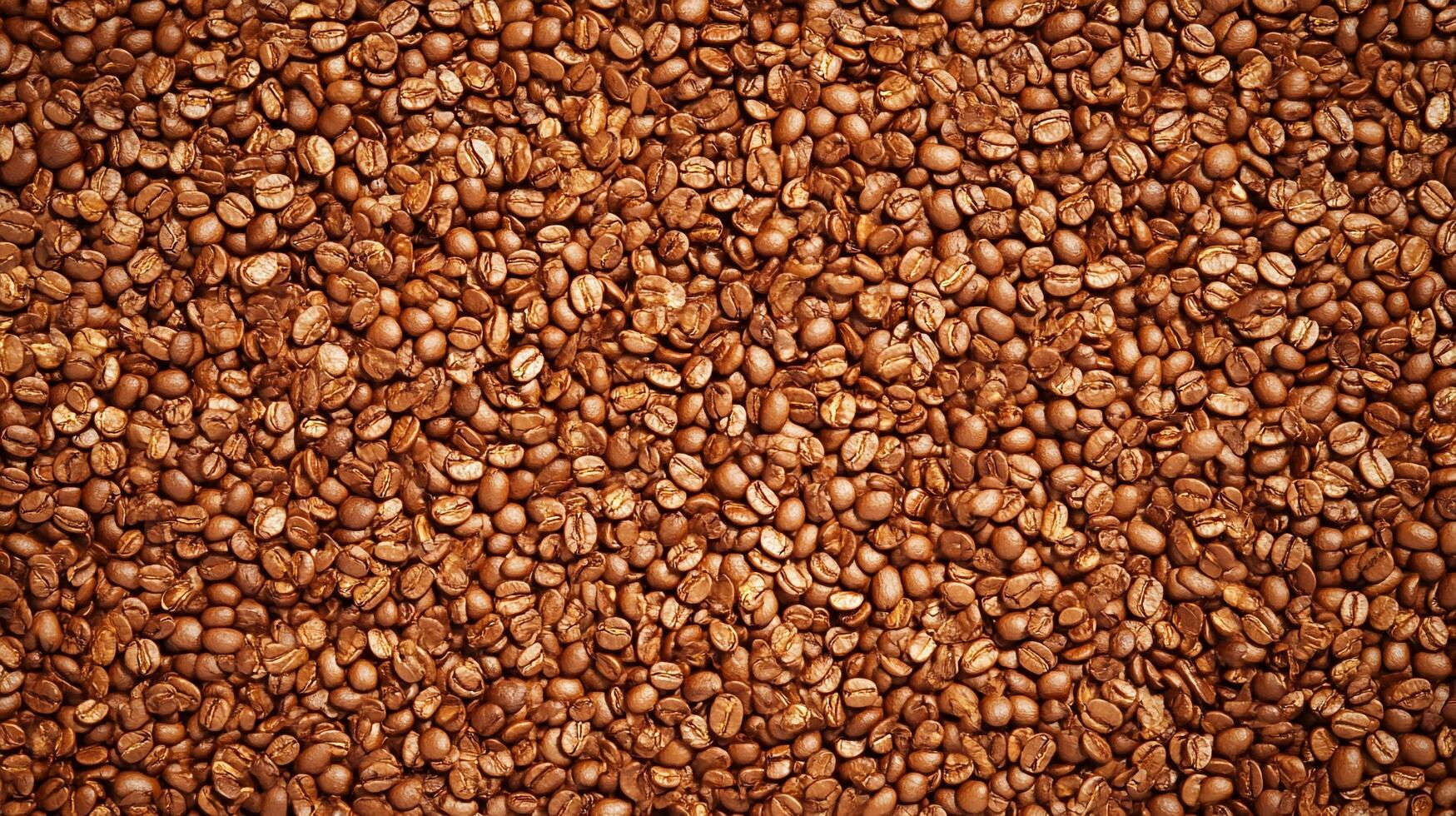 Roasted coffee bean cascade, evoking warmth and anticipation. Rich color suggests quality, promising a rich, aromatic brew. photo