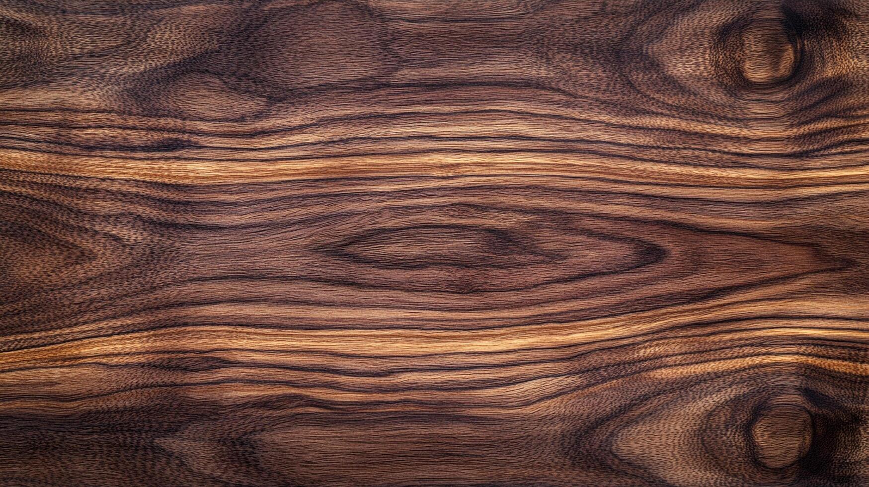 A close-up shot showcasing the intricate patterns and rich textures of a dark wooden surface, revealing the beauty and complexity of the material. photo