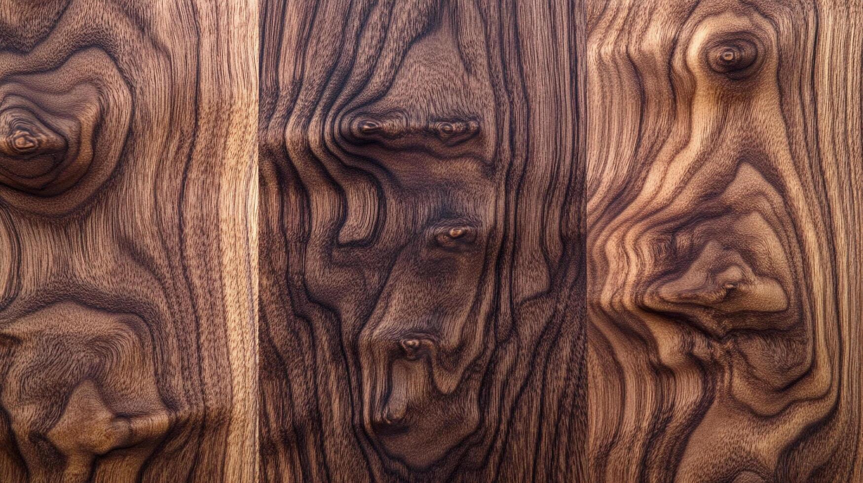 Detailed image of a wooden surface with a rich grain pattern, showcasing the natural beauty and texture of the material. photo
