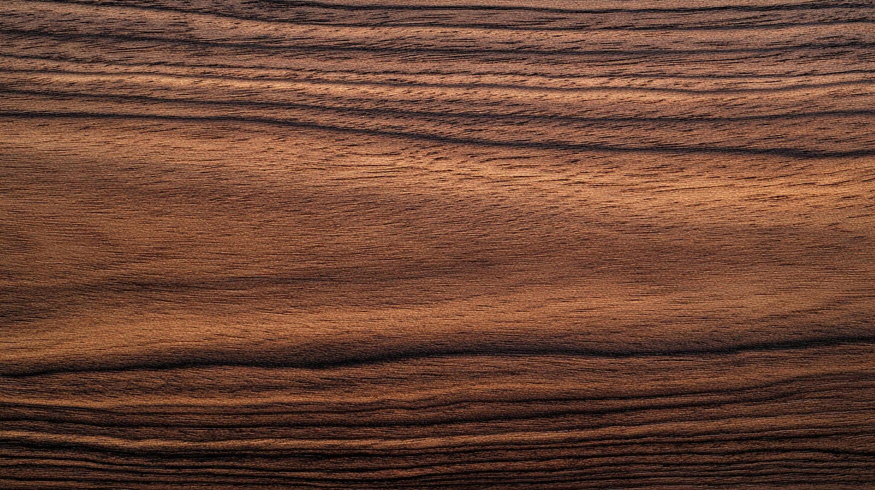 Detailed shot showcasing the rich grain and texture of a dark wood surface, highlighting its natural patterns and warm, brown hues. photo