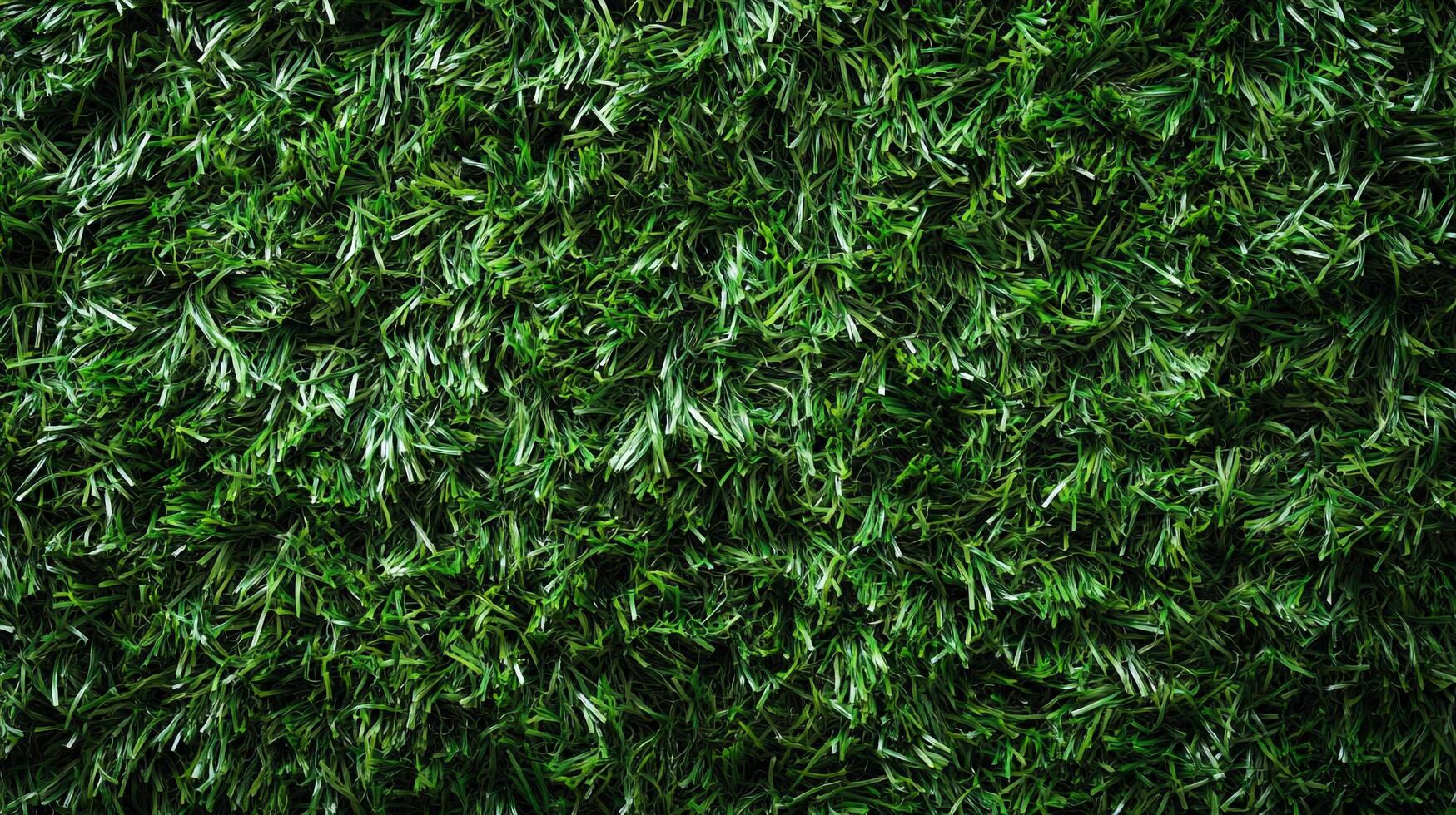 Lush green synthetic lawn creating a texture of manicured foliage, perfect for various applications where natural grass may not be viable. photo