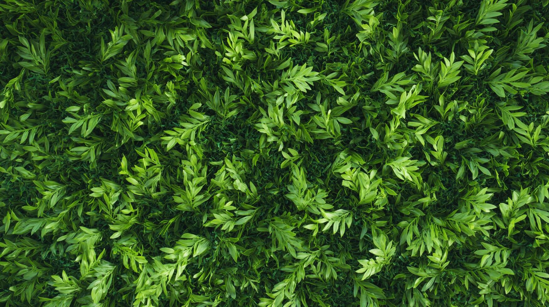 Lush green foliage creates a vibrant textured background, ideal for nature themes, offering depth and a sense of tranquility. photo