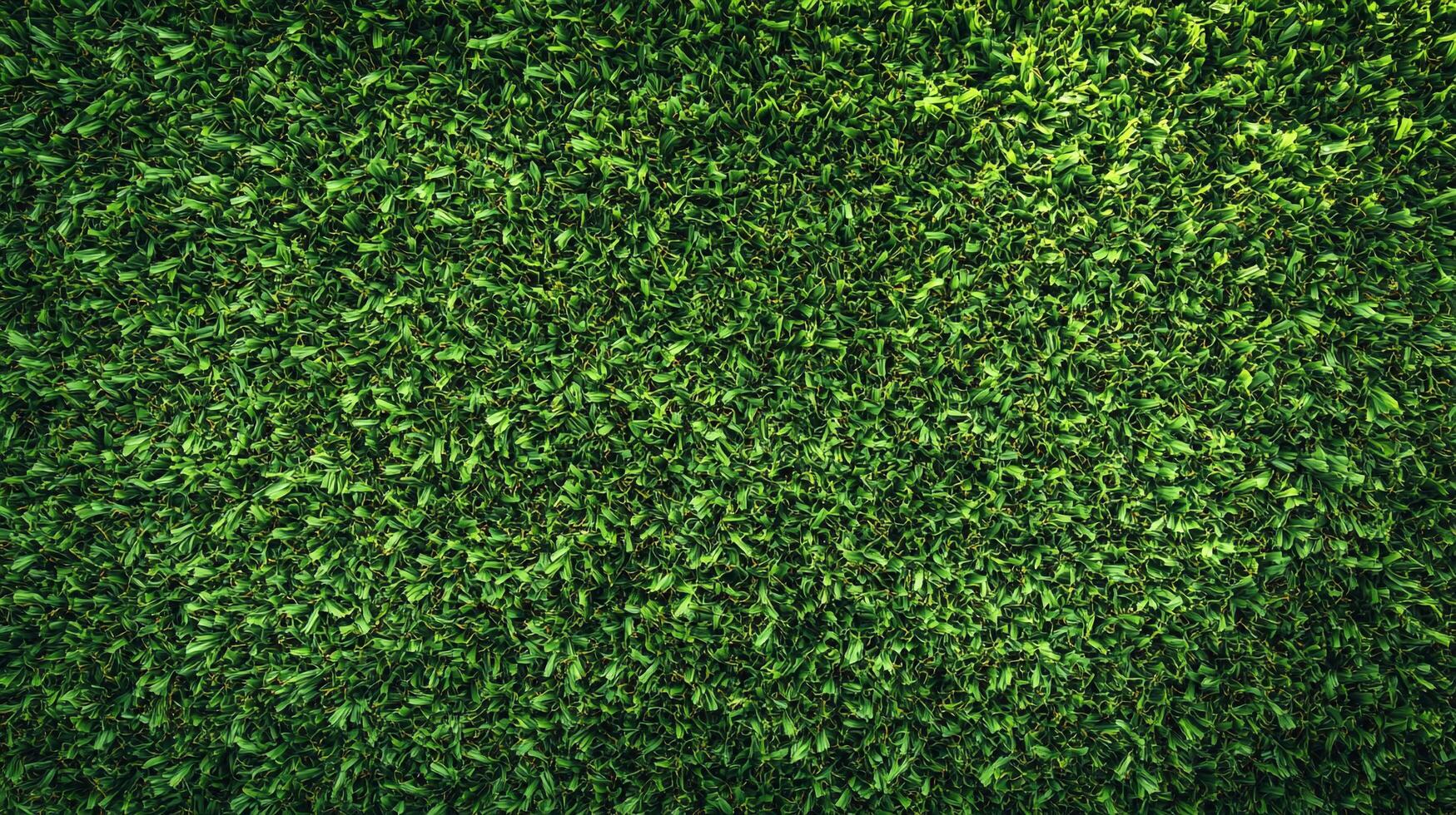 A lush green carpet of artificial grass creates an inviting and vibrant surface, perfect for recreation or decoration. photo