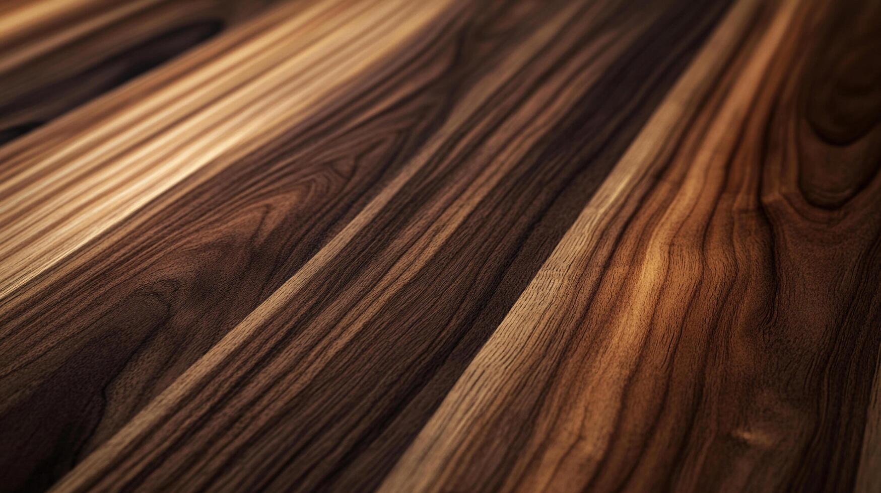 A close-up view reveals the rich, warm tones and intricate grain patterns of a beautiful hardwood floor. Classic and timeless. photo