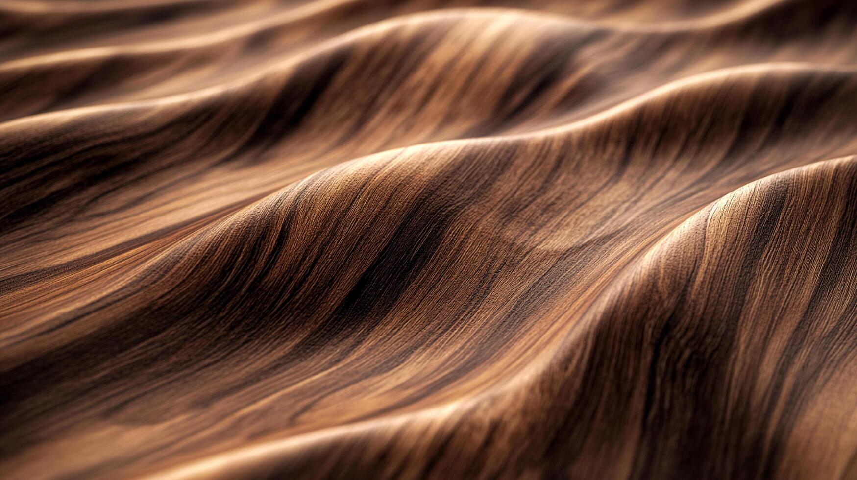 Wavy wood grain pattern with light and dark brown tones creating a smooth, flowing texture. Perfect for adding warmth and organic charm. photo