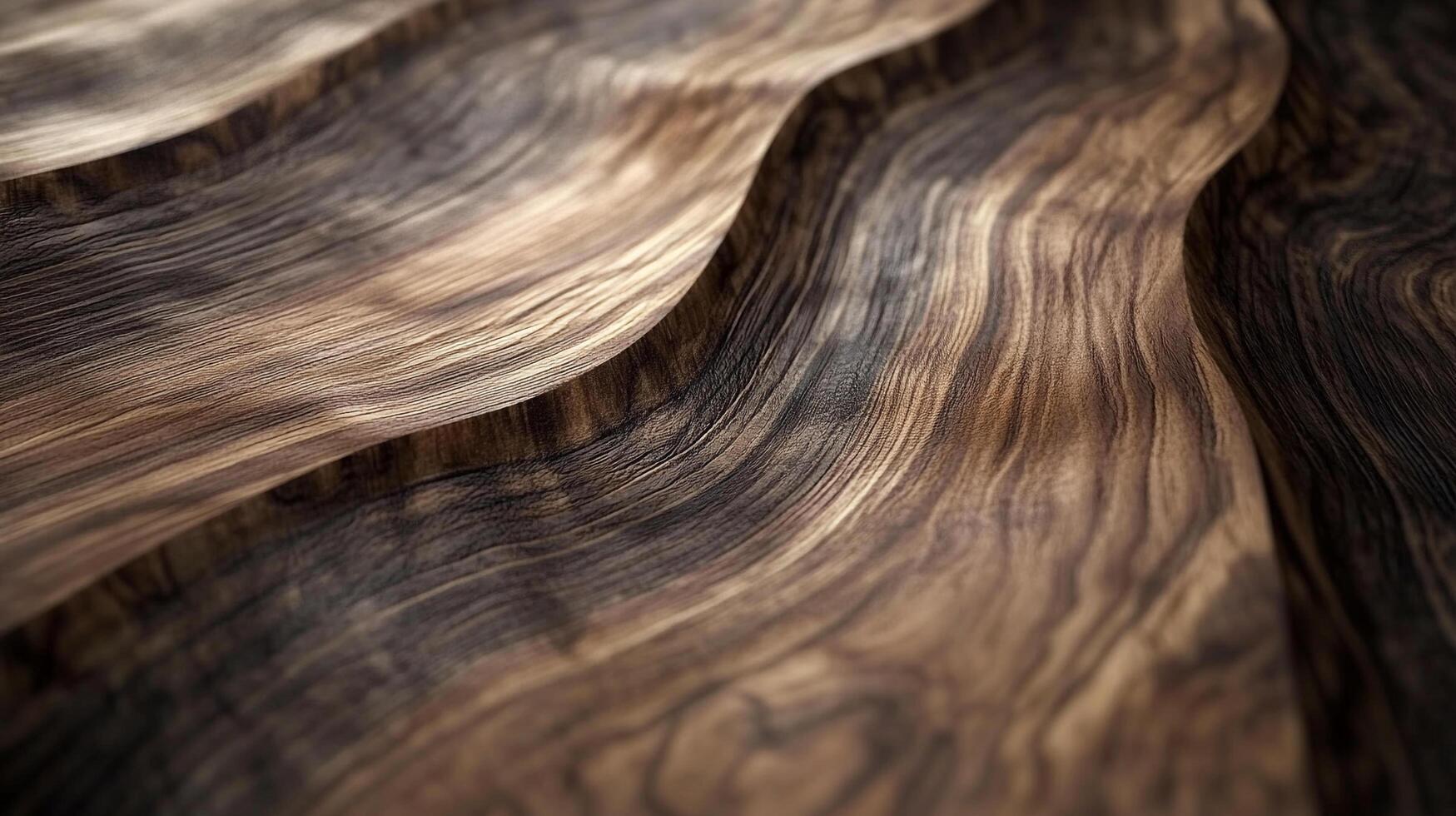 Abstract wood design featuring flowing, organic curves and rich textures. Dark and light contrast for added visual interest. photo