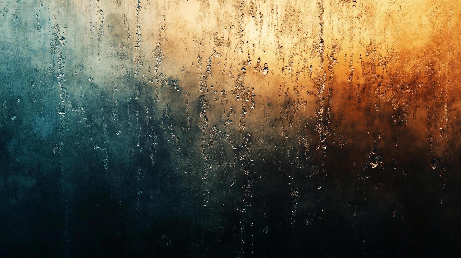 An abstract textured background featuring a gradient from dark blue to gold, with droplets adding depth and visual interest. photo