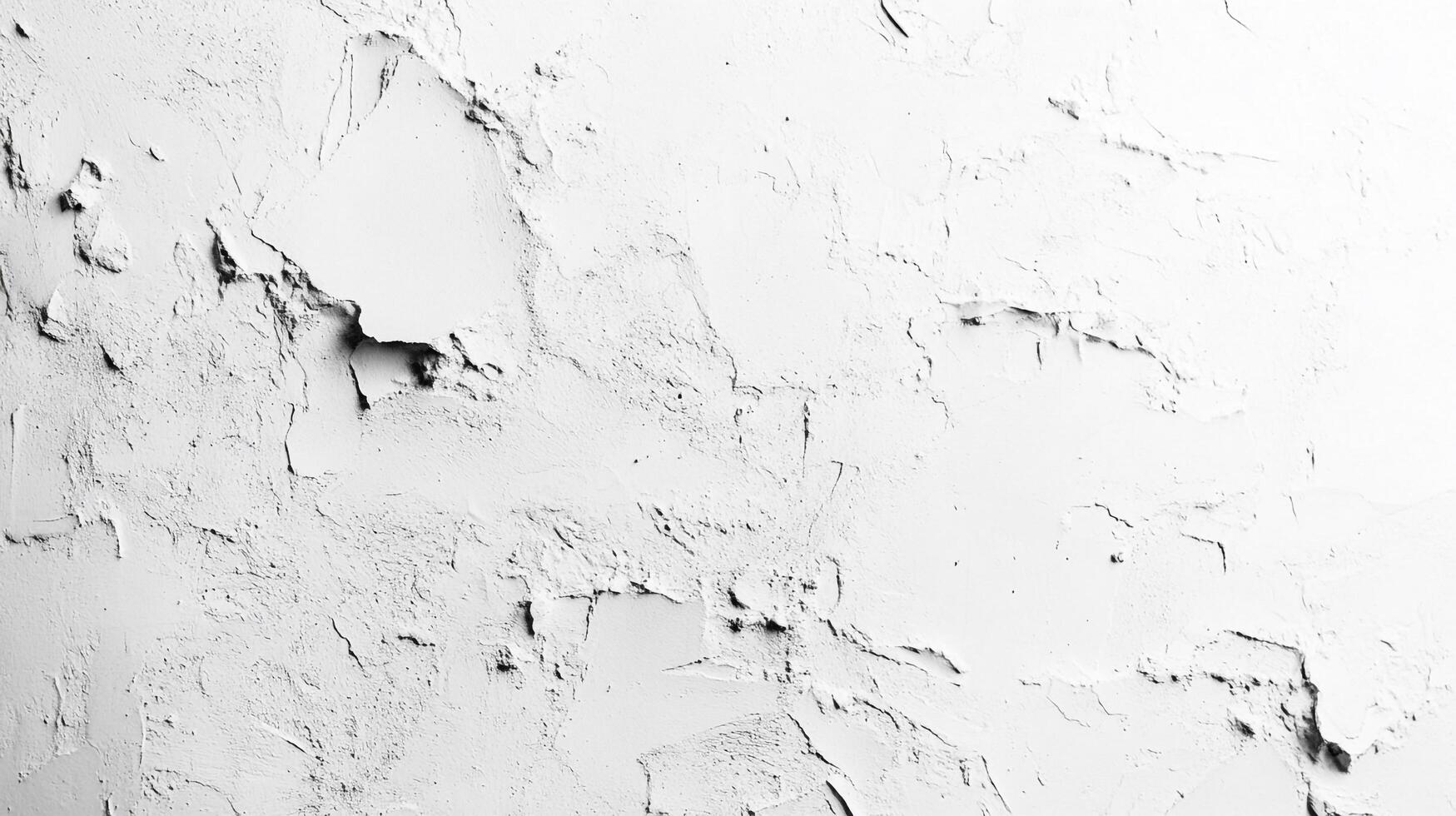 Abstract white background featuring a heavily textured surface with peeling paint and irregular patterns, creating a unique wall backdrop. photo