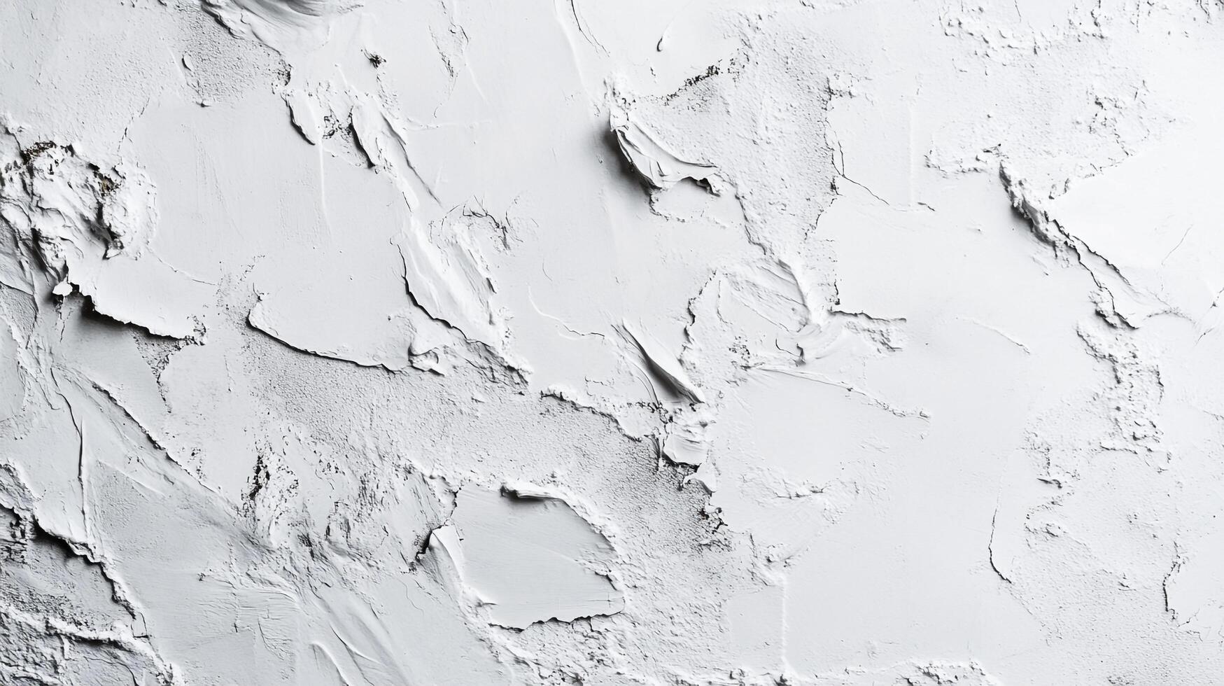 Abstract close-up of a heavily textured white surface featuring peaks, valleys, and crevices, creating a dynamic and sculptural aesthetic. photo