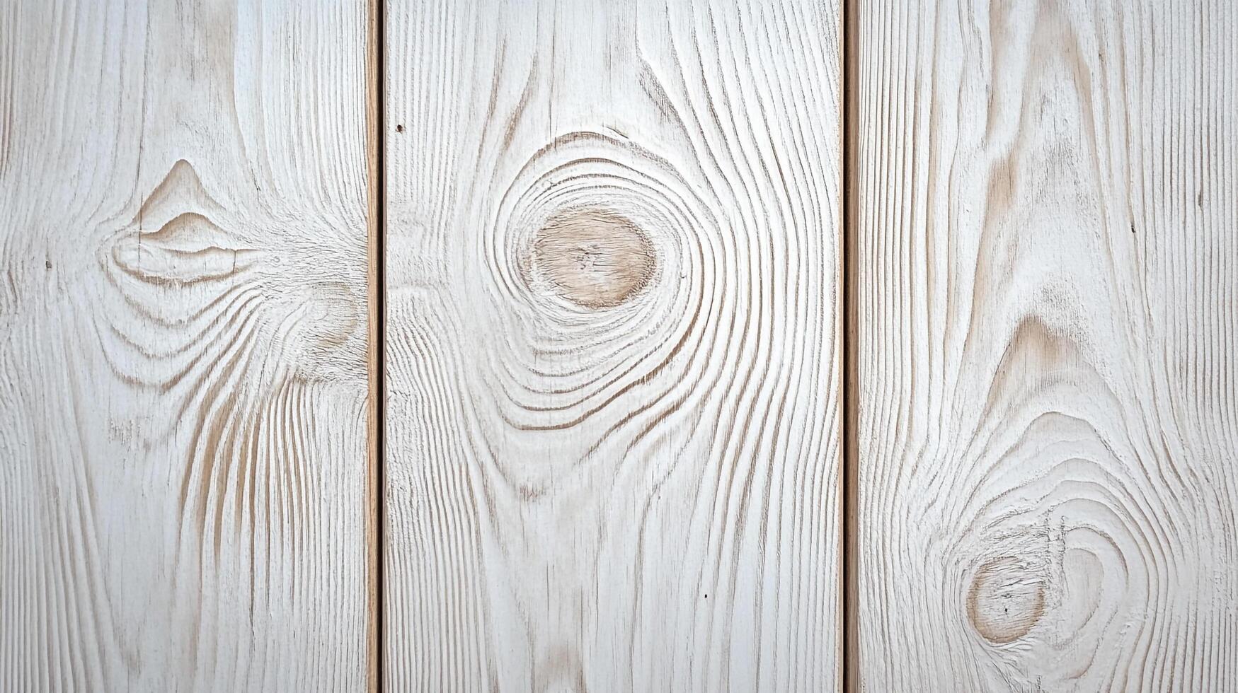 Close-up of whitewashed wooden planks showcases intricate grain patterns and textures, ideal for rustic or natural design elements. photo