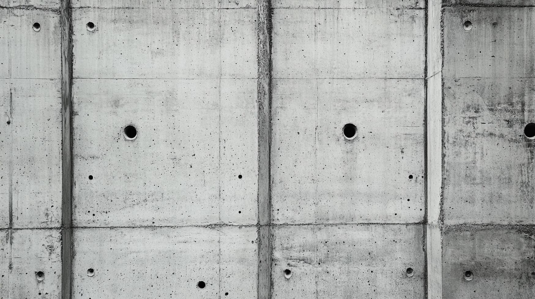 Textured concrete panels form a modern wall with a geometric pattern, showcasing industrial design and architectural structure. Minimalist and gray. photo