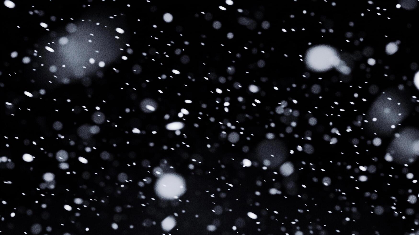 Floating white spheres against a black background create a dynamic visual effect, resembling movement or particles in a unique composition. photo