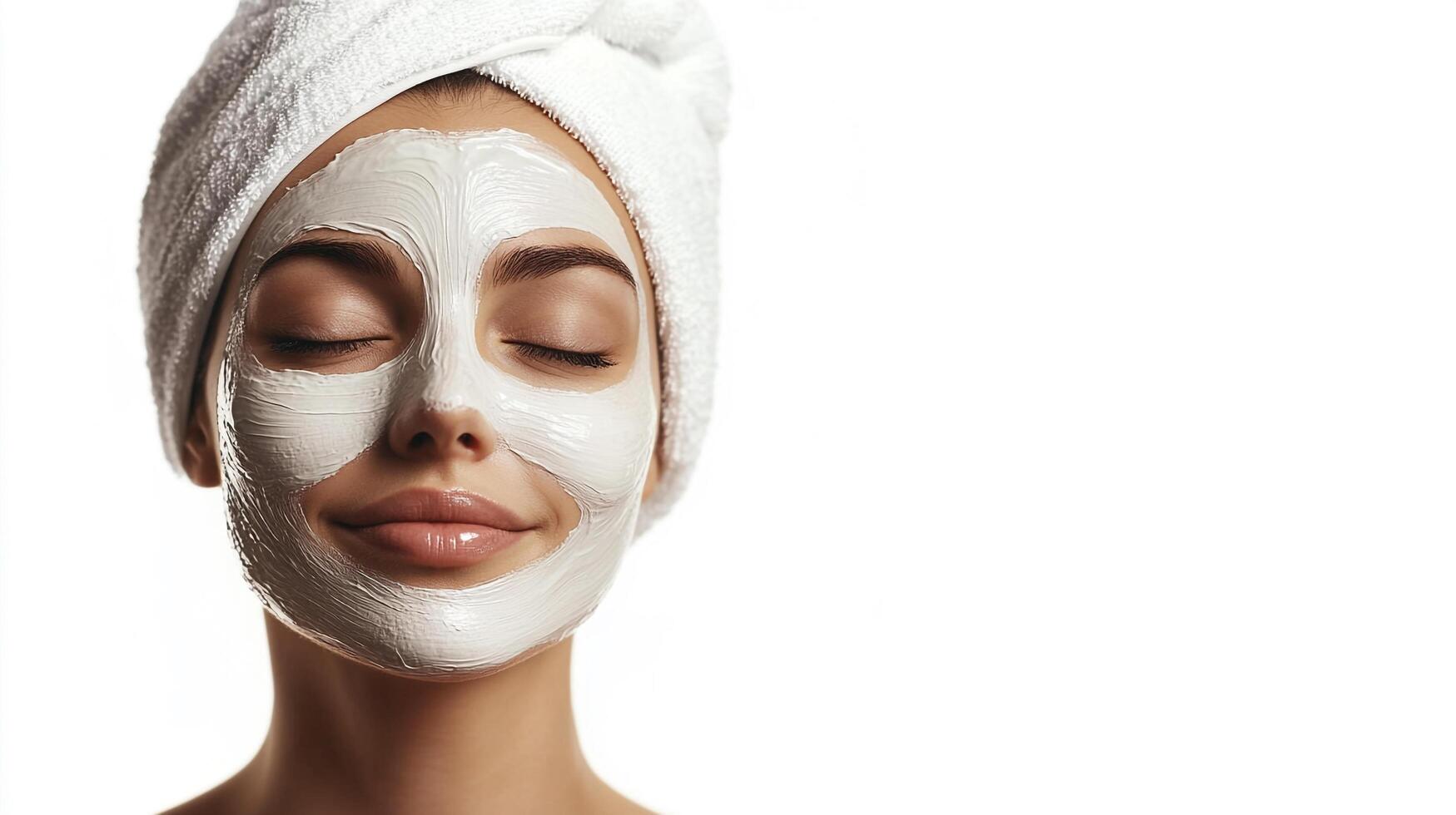 Relaxing spa day at home with face mask. Rejuvenating skincare ritual for healthy and glowing skin. Self-care for beauty and wellness. photo