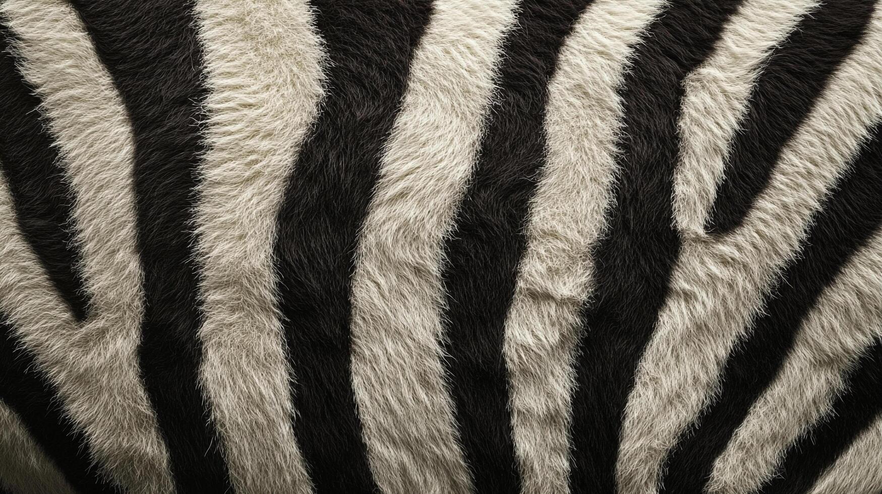 Close-up capturing the unique pattern of zebra stripes, showcasing its distinctive black and white fur. The focus highlights detail. photo