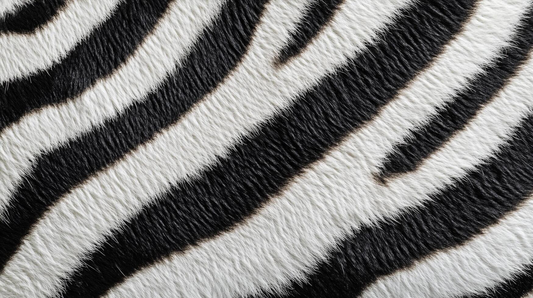 Striking zebra pattern, close-up view capturing the texture and contrast of the animal's unique coat. Bold and captivating monochrome design. photo