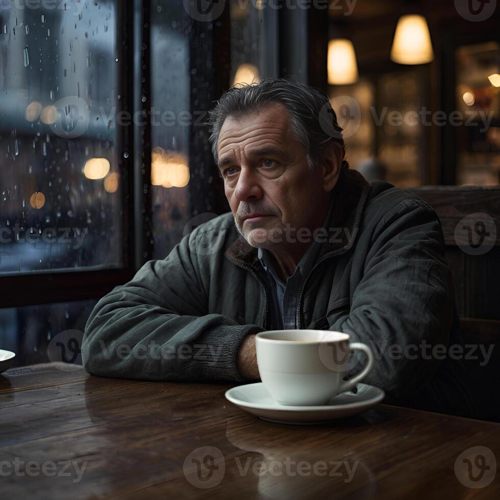 The man in the cafe photo