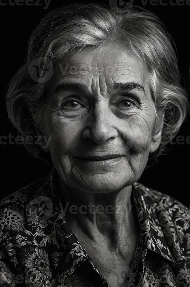Portrait of an old woman photo