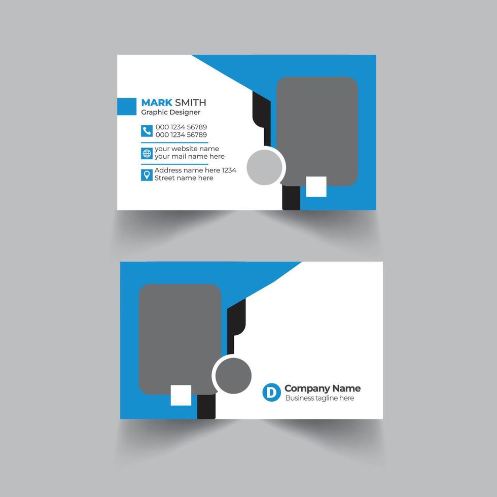 Creative modern clean corporate double-side business card template design vector