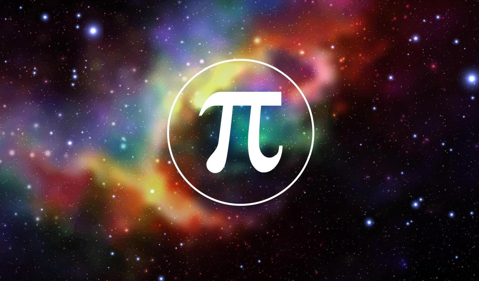 Pi day. Science Space Illustration. Iinfinitely concept vector