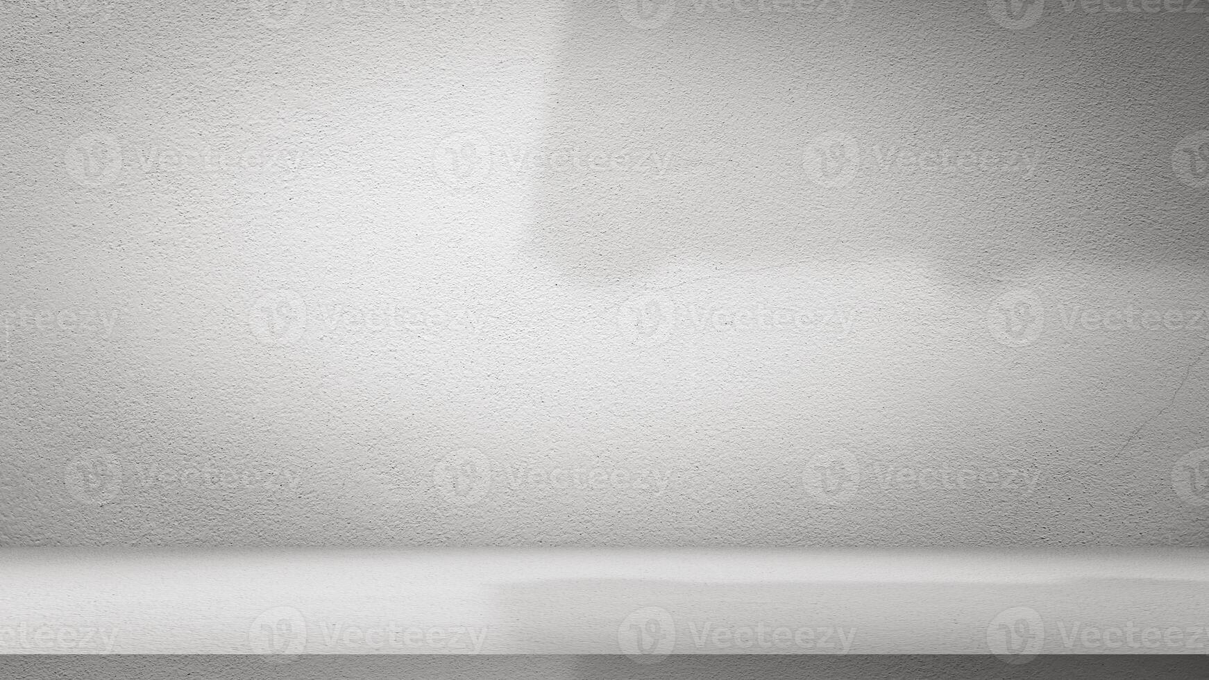 Empty grey cement wall floor and wall room loft style, Perspectives background of nature cement texture with shadow from the sun, Well display product and text present on free space, Luxury backdrop. photo