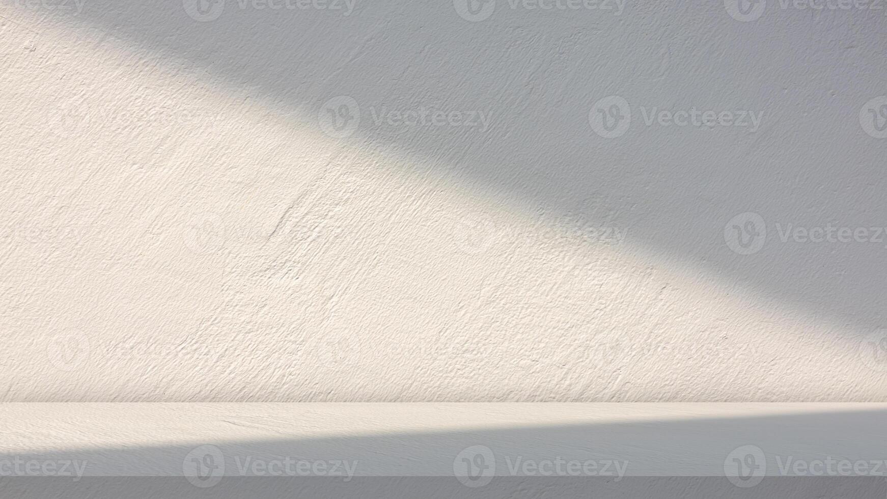 Empty grey cement wall floor and wall room loft style, Well display product and text present on free space, Perspectives background of nature cement texture with shadow from the sun, Luxury backdrop. photo