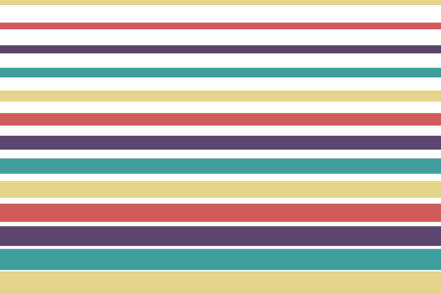 Seamless horizontal striped pattern in multiple colors. Isolated on white background. vector