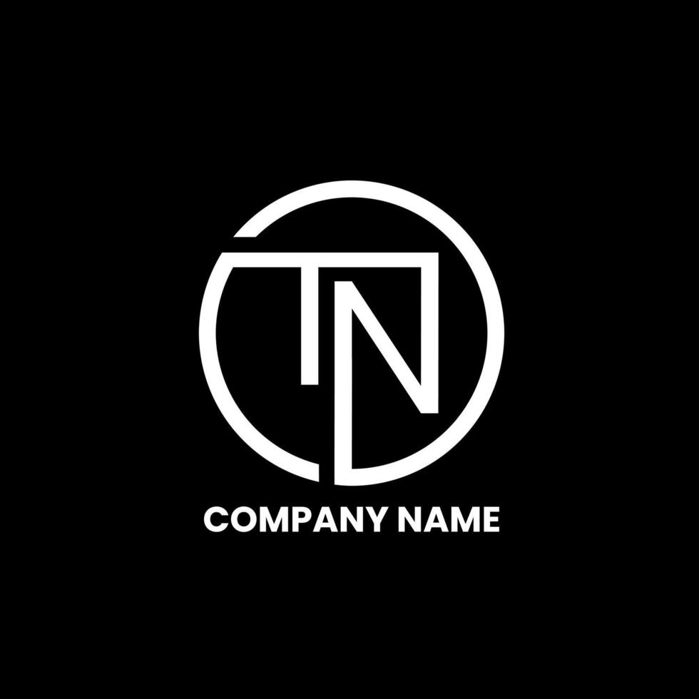 TN circle logo for company vector