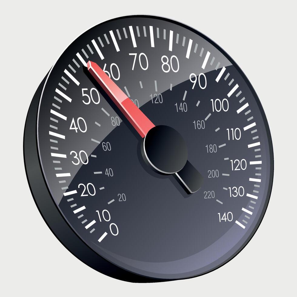 car speedometer on white background vector