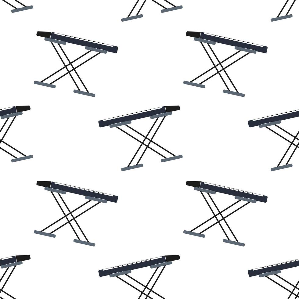 Digital keyboard pattern design for creative projects and music themes vector