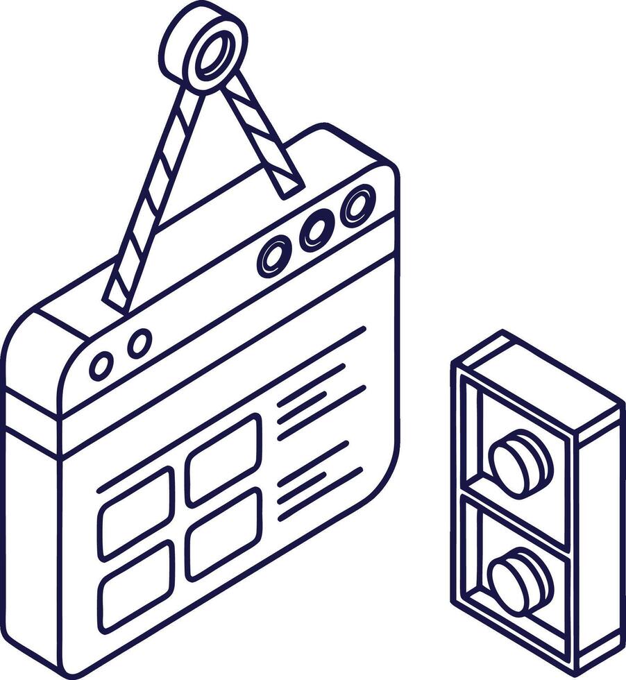 Api technology icon in flat style design vector