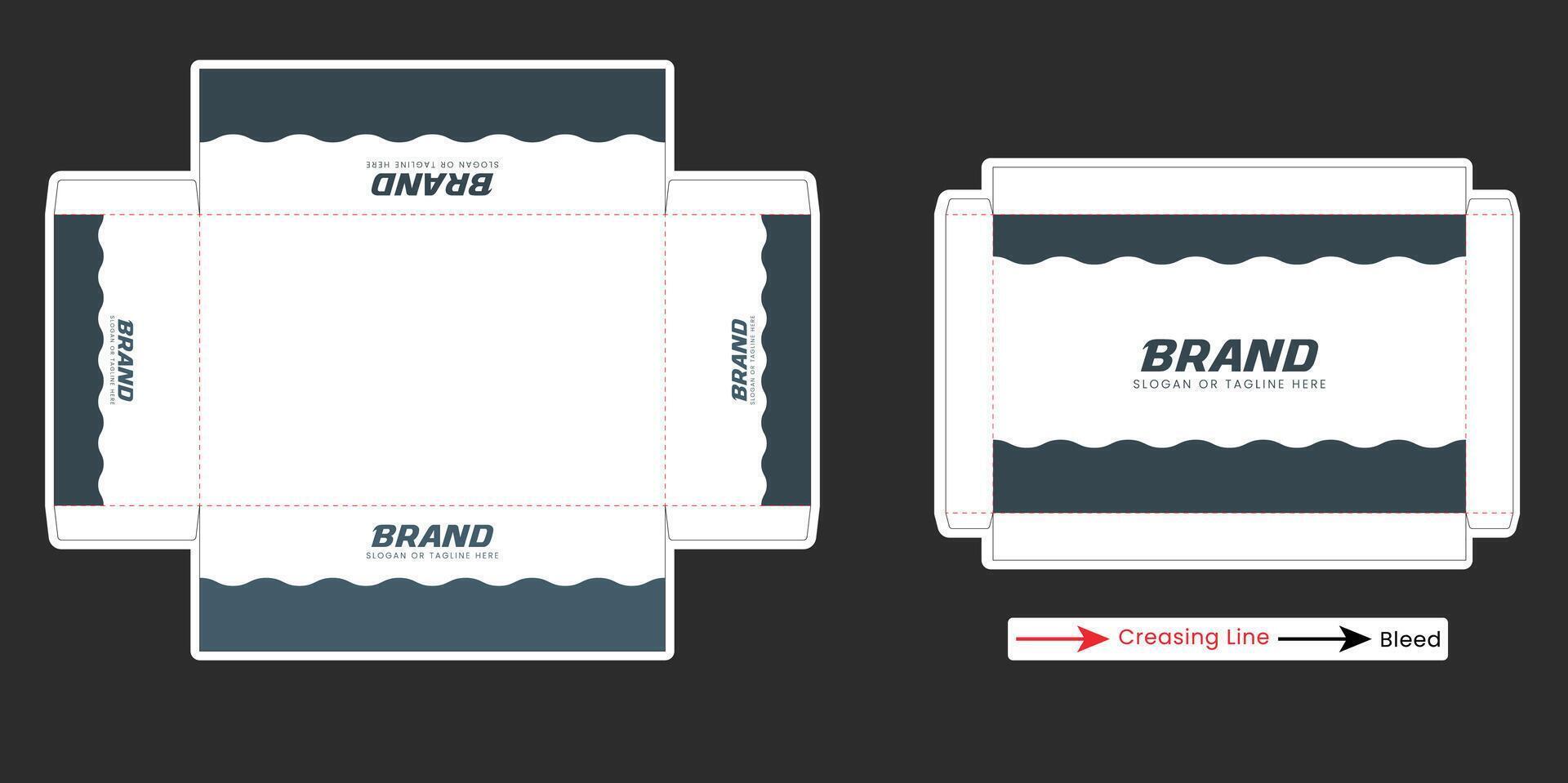 Shoe Box Die-Cut Template vector
