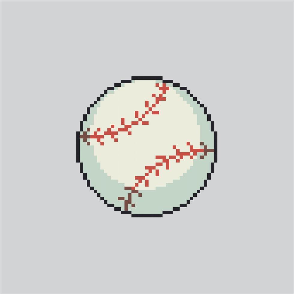 Pixel art illustration Baseball. Pixelated Baseball Ball. vector