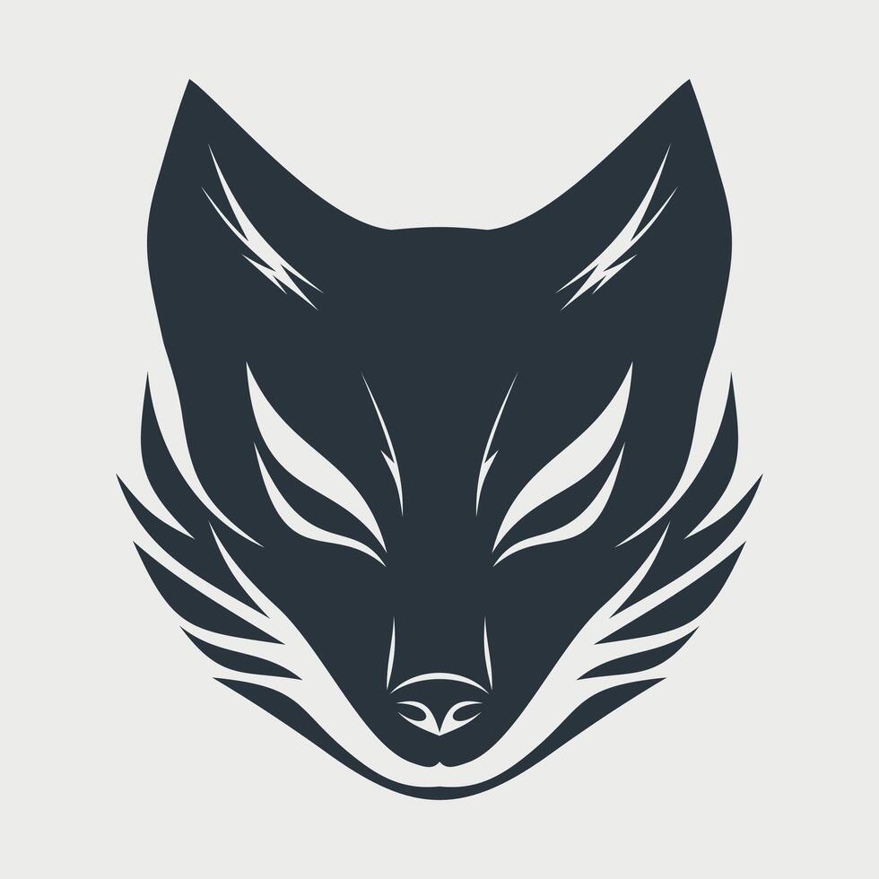 wolf face mask on white background vector