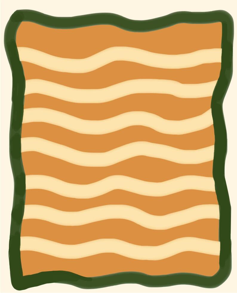 a square frame with a wavy pattern on it vector