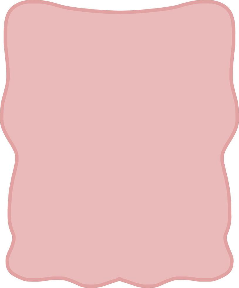 a pink square with a white border vector