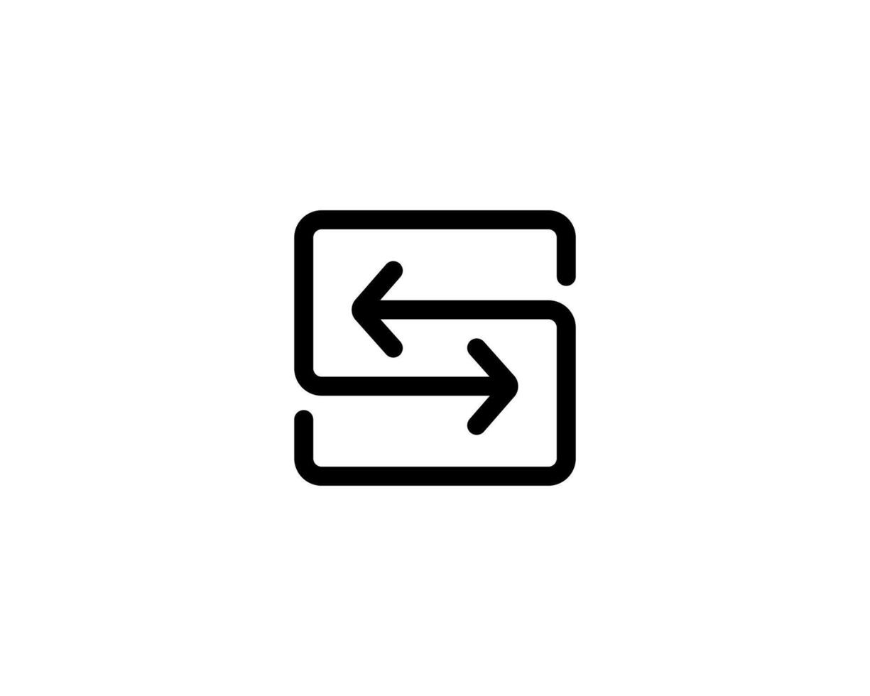 Data Transfer Icon Arrows, Exchange, Synchronization, Import, Export, Online vector