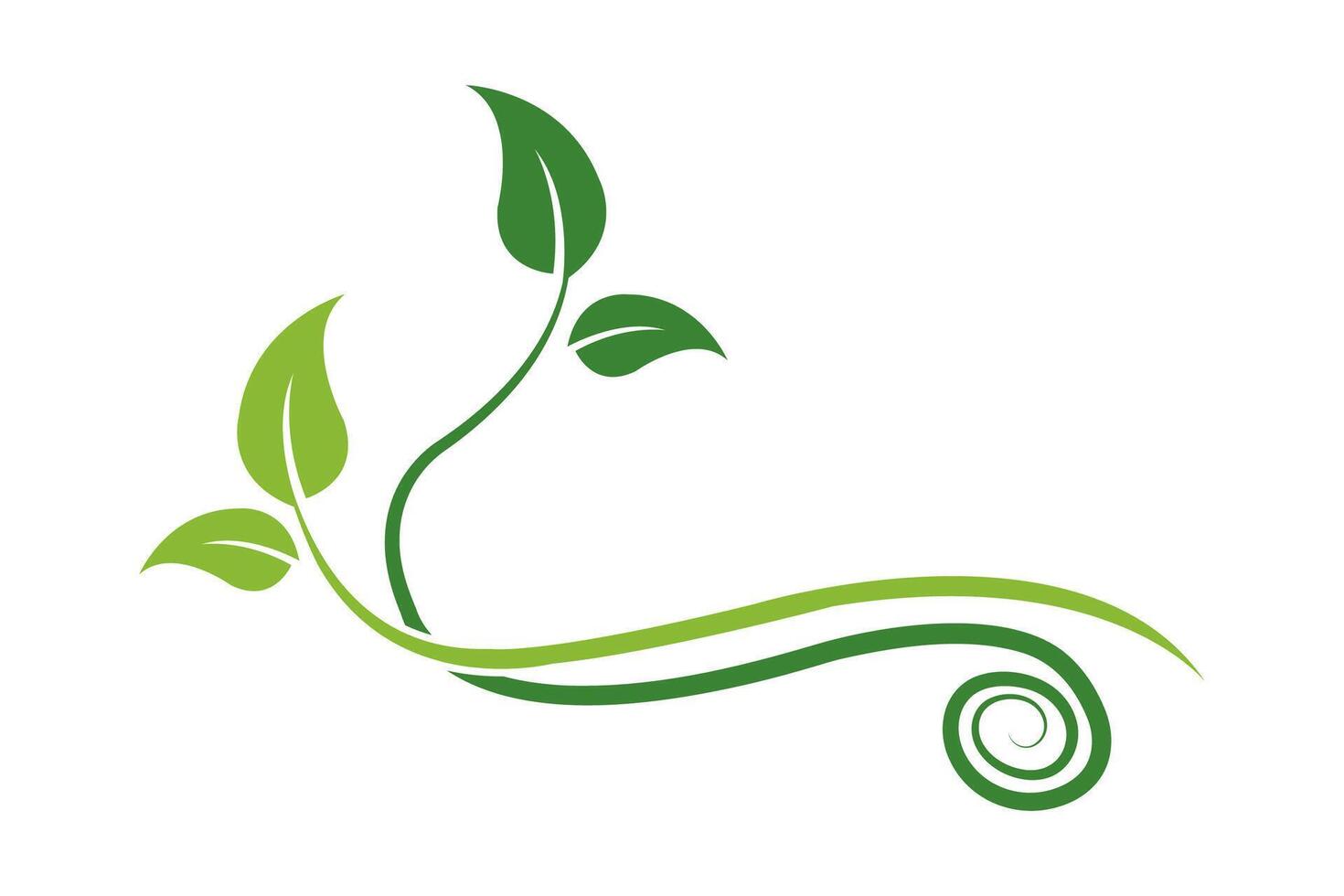 Green Leaves, Nature, EcoFriendly, Organic, Plant, Growth, Spring, Wellness, Vine, Design vector