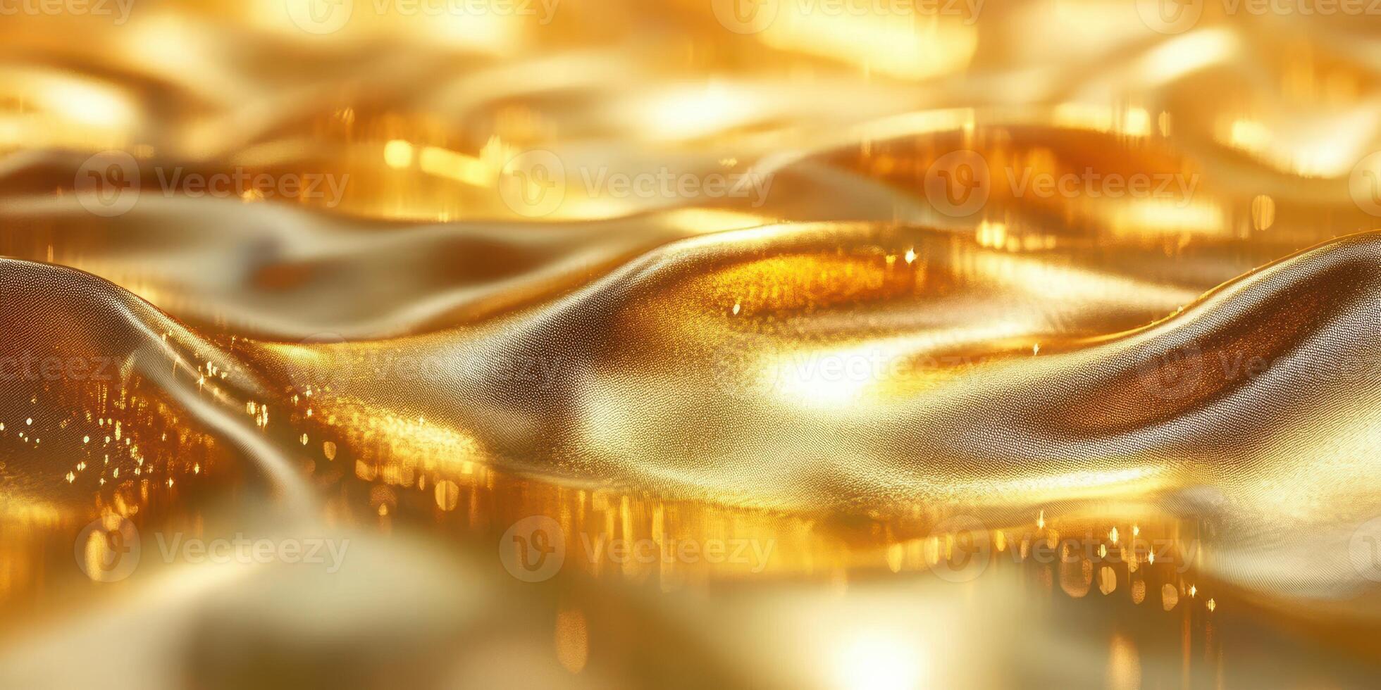 Golden waves shimmer under soft lighting in a luxurious setting photo