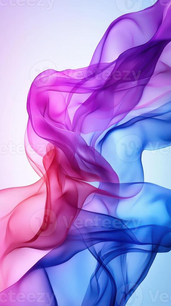 Colorful flowing silk fabric creates a vibrant abstract background with smooth gradients and rich textures photo