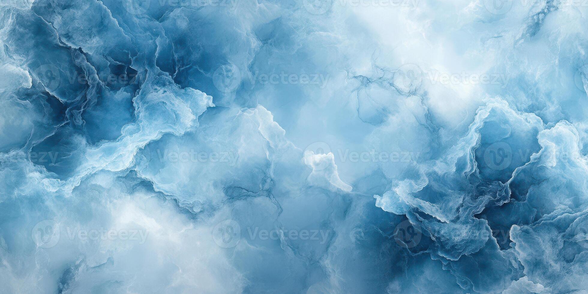 Swirling blue clouds create a stunning abstract pattern resembling a serene sky at dawn photo