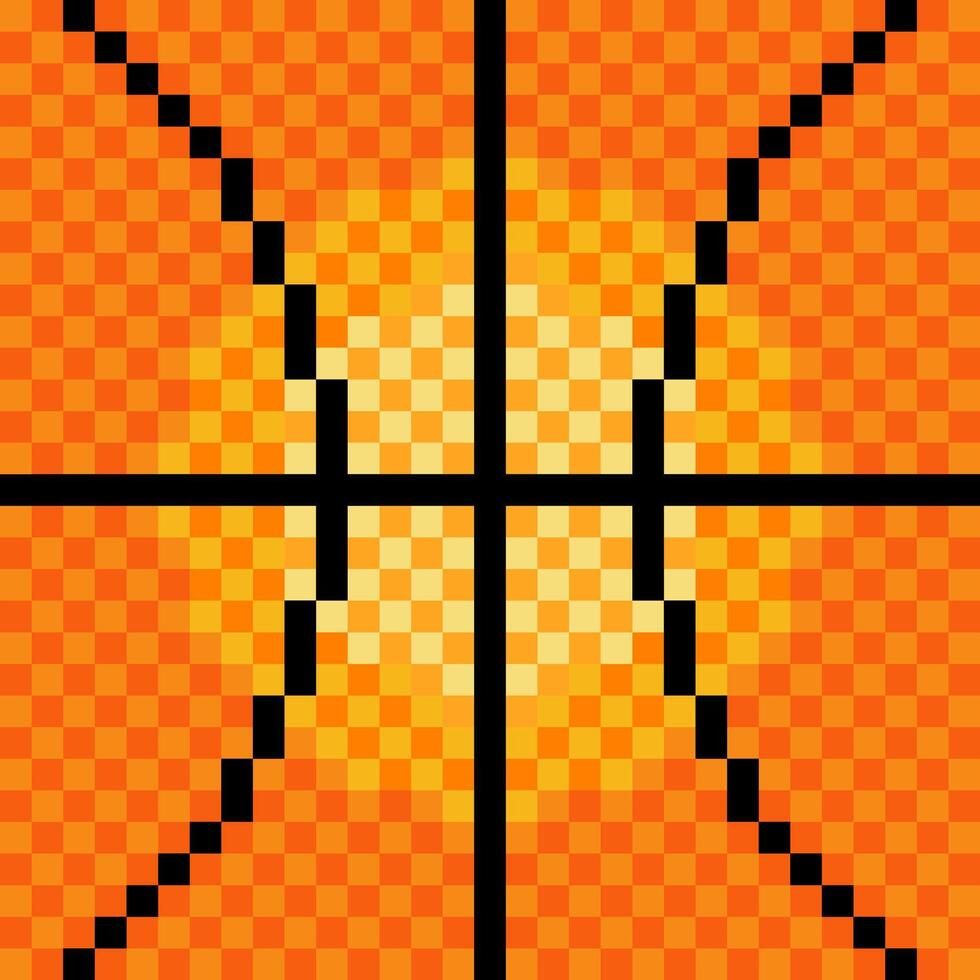 Basketball background in pixel art vector
