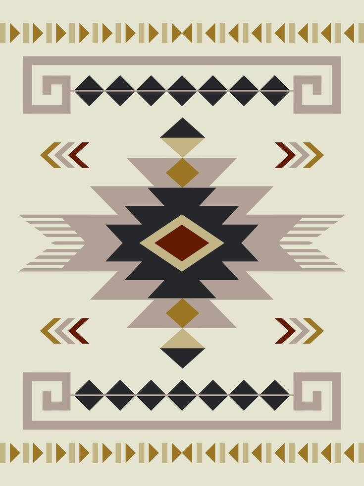 Navajo pattern design. Native American style. Can be used in fabric design for clothing, textile, background, wallpaper, embroidery, print vector
