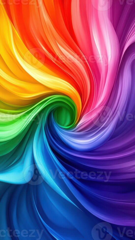 Colorful swirl of vibrant hues creating a dynamic visual experience in a creative abstract style photo