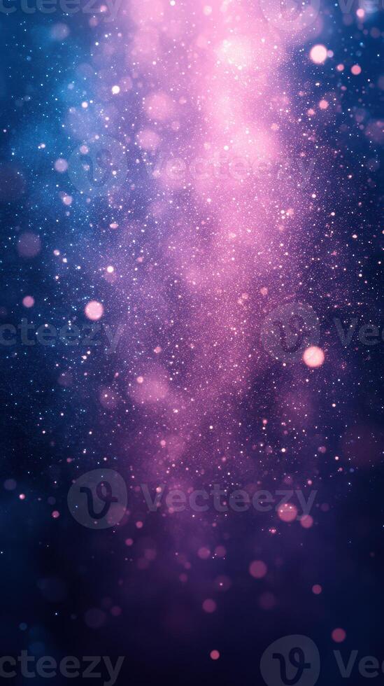 Vibrant explosion of colors with sparkling particles in a dreamy background photo