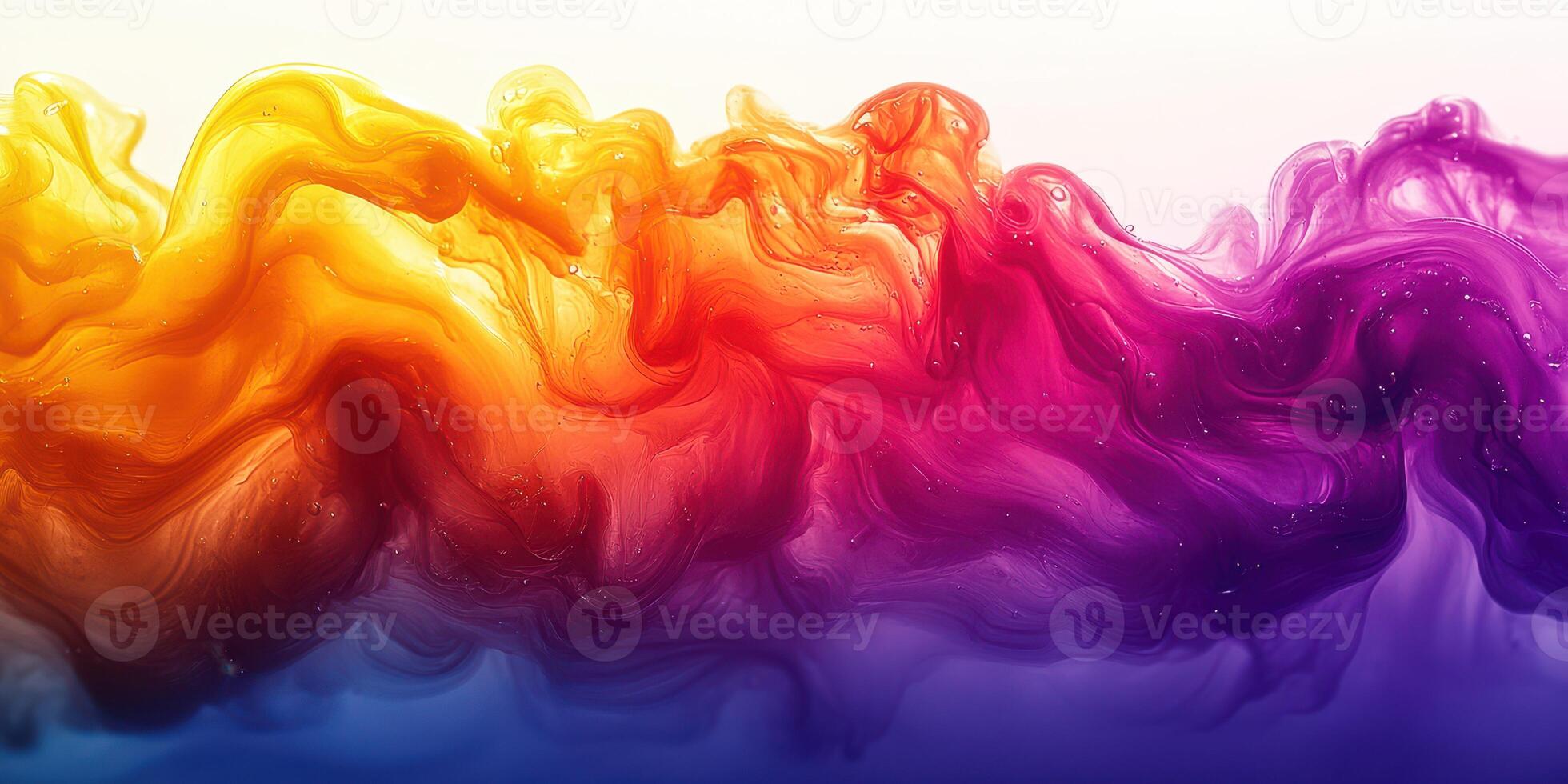 Colorful abstract wave of swirling liquid shades blending together in a stunning artistic display photo