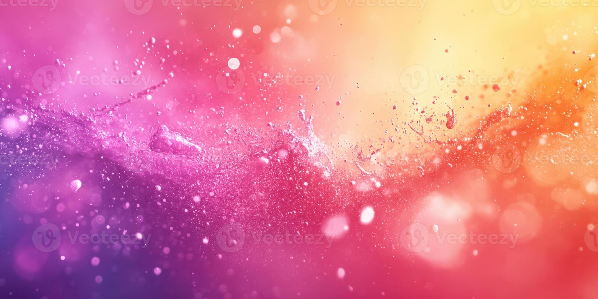 Colorful abstract splash with vibrant hues of pink, purple, and orange creating a dynamic visual effect photo